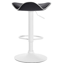 Non Tabouret de bar Shanghai simili cuir blanc pas cher