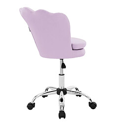 Avis ML-Design 2x Fauteuil de bureau salon en velours à roulettes violet clair hauteur réglable