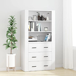 Maison Chic Buffet,Meuble de Rangement,commode pour salon,Cuisine Blanc Bois d'ingénierie -MN27397