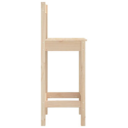 Acheter vidaXL Chaises de bar lot de 2 40x41,5x112 cm bois de pin solide