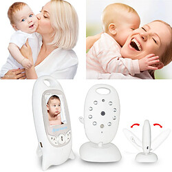 IKIDO Babyphone, Moniteur bébé caméra, Caméra de surveillance Vision nocturne, Detecteur de température et humidité, Blanc