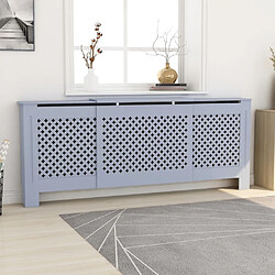 vidaXL Cache-radiateur MDF Gris 205 cm 