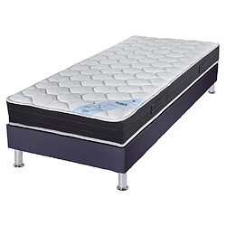 Ebac Matelas ressort + Sommier Omega Volcan 90x200 Rubis - H. 21 cm - Soutien très ferme 