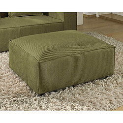 Lisa Design Stella - pouf en velours côtelé - style contemporain Stella - pouf en velours côtelé - style contemporain - Vert