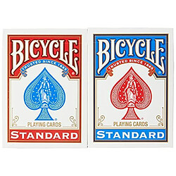 Cartes à jouer Bicycle - Taille Poker - Paquet de 2, ROUGE & BLEU