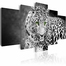 Paris Prix Tableau Imprimé Leopard Black&white 100 x 200 cm