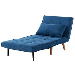 Acheter Vente-Unique Fauteuil convertible XL en tissu CHILA - Bleu