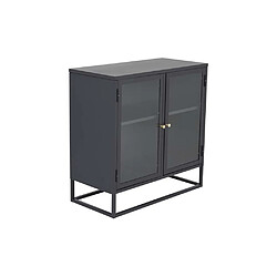 Venture Home Buffet 2 portes en acier Bakal noir.