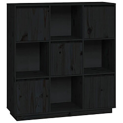 vidaXL Buffet Noir 110,5x35x117 cm Bois massif de pin