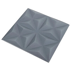 Avis vidaXL Panneaux muraux 3D 12 pcs 50x50 cm gris origami 3 m²