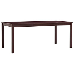 vidaXL Table à manger Marron foncé 180x90x73 cm Bois de pin