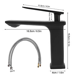 ComfortXL Robinet en cuivre pour lavabo, mitigeur eau chaude et froide avec poignée longue