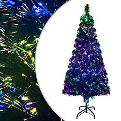 vidaXL Sapin de Noël artificiel avec support vert 240 cm fibre optique