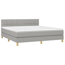 Avis Sommier à lattes,Cadre à lattes de lit et matelas et LED pour Adulte Gris clair 180x200 cm -MN30450