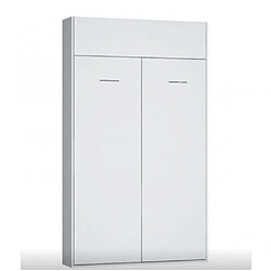 Inside 75 Armoire lit escamotable DYNAMO blanc mat couchage 120*200 cm