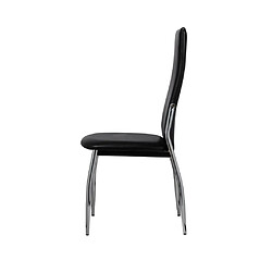 Maison Chic Lot de 4 Chaises à manger,Chaise pour cuisine noir similicuir -MN58617 pas cher