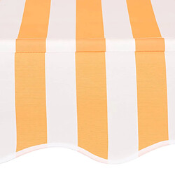 Acheter Maison Chic Store banne | Auvent rétractable de porte | Marquise Brise-soleil manuel 350 cm Rayures oranges et blanches -GKD76458