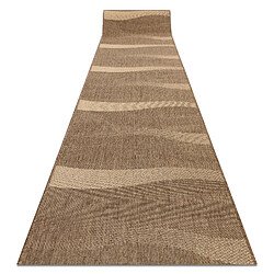 RUGSX TAPIS DE COULOIR SIZAL FLOORLUX modèle 20212 café mais 120 cm 120x660 cm 