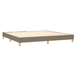 Sommier à lattes,Cadre à lattes de lit et matelas et LED pour Adulte Taupe 200x200cm Tissu -MN92738 pas cher