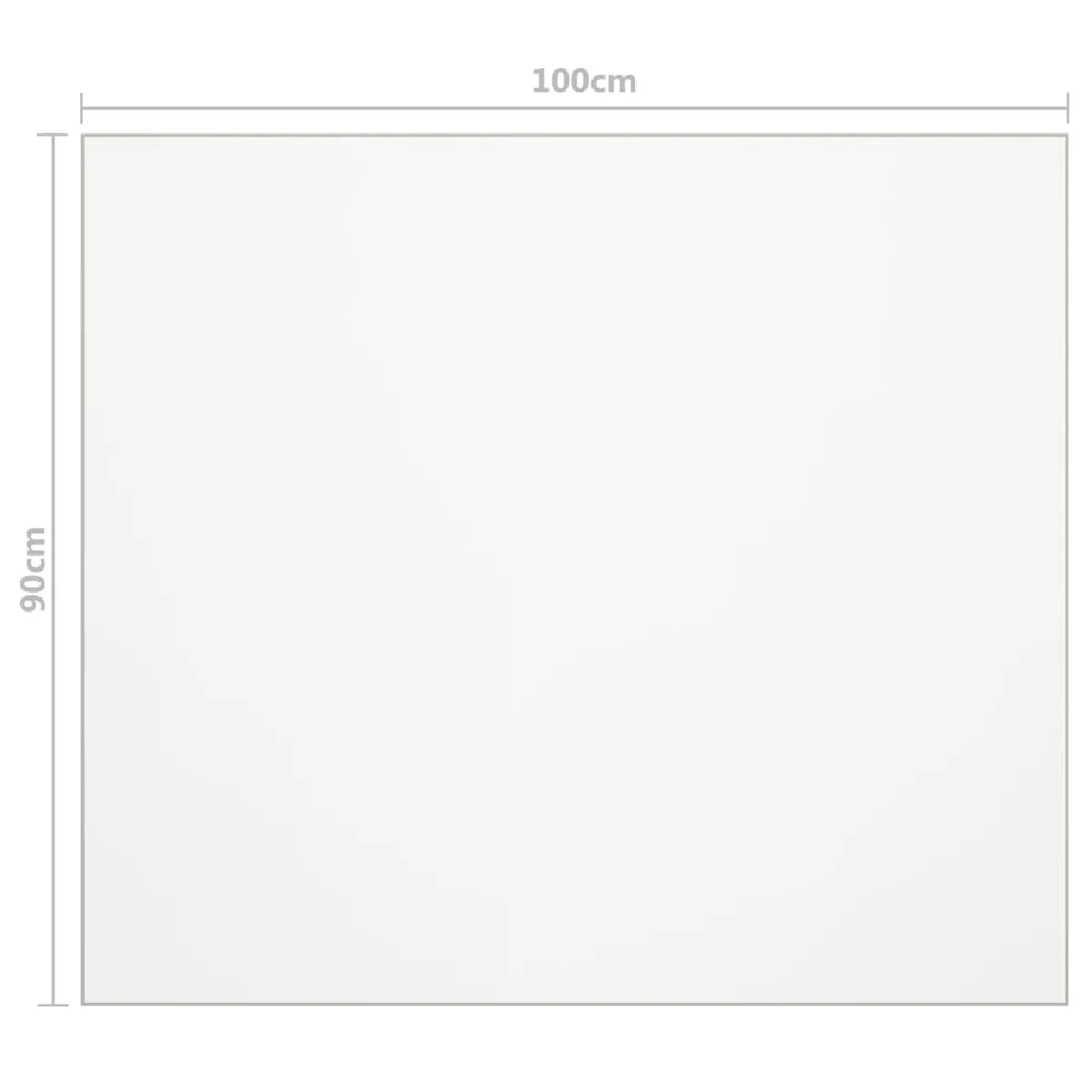 vidaXL Protecteur de table transparent 100x90 cm 2 mm PVC pas cher