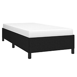 Avis Maison Chic Lit adulte - Lit simple Cadre de lit,Structure du lit Contemporain Noir 90x200 cm Tissu -MN84153