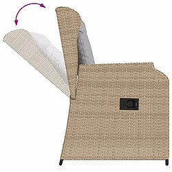 Acheter vidaXL Salon de jardin avec coussins 5 pcs beige résine tressée