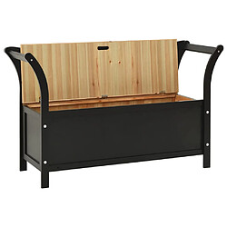 Avis vidaXL Banc Noir 107x45x75,5 cm Bois de sapin solide