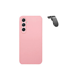 SUPPORT MAGNETIQUE K KIT KIT COFFÉRÉ VOYAGE + COUVERTURE DE SILICONE LIQUIDE Phonecare pour Samsung Galaxy A25 5G - rose 