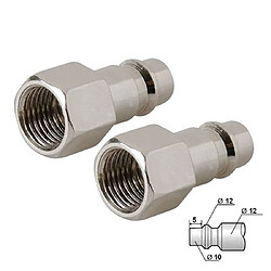 Oc-Pro EMBOUTS F (2) COUPLEUR TYPE EURO LINE TARAUDE 1/4 BSP