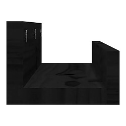 Acheter vidaXL Étagères murales 2 pcs Noir 50x12x9 cm Bois de pin massif