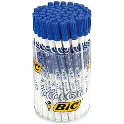 BIC Effaceurs Réécriveurs - Encre Bleue, Présentoir de 60