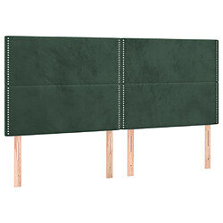 Acheter vidaXL Sommier à lattes de lit et matelas Vert foncé 180x200cm Velours