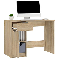 Maison Chic Bureau,Table de travail,bureau de travail pour chambre Chêne sonoma 100x50x75 cm Bois d'ingénierie -GKD31882 pas cher