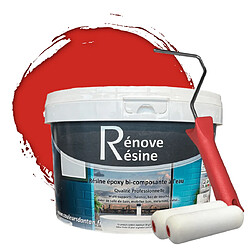 Pok Peinture Résine multisupport Intérieur 0,5L Peinture Résine multisupport Intérieur 0,5L - Faïence, Carrelage, Douche, Baignoire 5m² - RAL 2002 Orangé sang + Kit d'application OFFERT