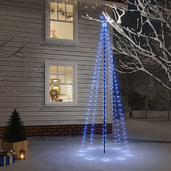 vidaXL Sapin de Noël avec piquet Bleu 310 LED 300 cm 