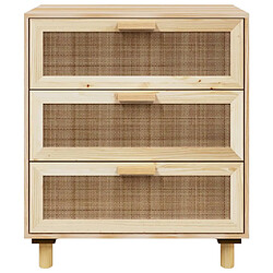 Acheter vidaXL Buffet Marron 60x30x70 cm Bois de pin massif et rotin naturel