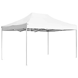 vidaXL Tente de réception pliable Aluminium 4,5x3 m Blanc 