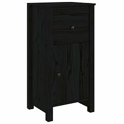 Maison Chic Buffet,Meuble de Rangement,commode pour salon,Cuisine Noir 40x35x80 cm Bois massif de pin -MN65065