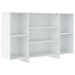 Maison Chic Buffet,Meuble de Rangement,commode pour salon,Cuisine blanc brillant 120x30x75 cm bois d'ingénierie -MN38866