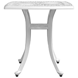 Acheter vidaXL Table de jardin blanc 53x53x53 cm aluminium coulé