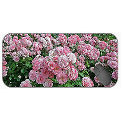 Universal (750x300x3) Grande souris avec un chiffon à texture premium, la nature, la rose, le coussin de souris en caoutchouc de fleurs