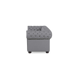 Beliani Canapé en cuir gris CHESTERFIELD pas cher