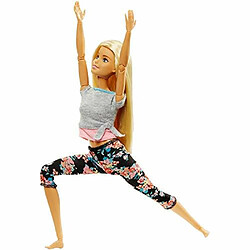 Barbie Made to Move PoupAes avec 22 articulations et vAtements de yoga, floral, gris