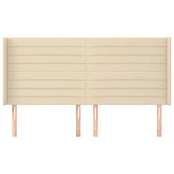 Avis Maison Chic Tête de lit scandinave avec oreilles,meuble de chambre Crème 163x16x118/128 cm Tissu -MN69201