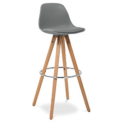 ICONIK INTERIOR Tabouret de bar - Design scandinave - Muriel Gris foncé 