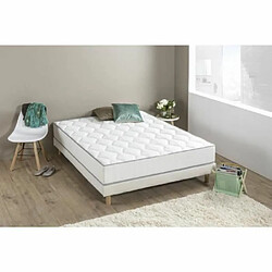 Avis DEKO DREAM Ensemble matelas ressorts confort équilibré 160 x 200 x 23 cm + sommier tapissier - Galon gris