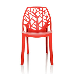 Chaise visiteur / Chaise à coque ARTIFO TRI Plastique rouge hjh OFFICE