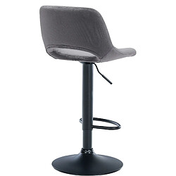 Acheter Decoshop26 Tabourets de bar chaises haute x2 avec repose-pieds en velours gris foncé piètement métallique noir 10_0004084