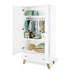 Pinolino Chambre de bébé Pan 3 pièces lit de bébé évolutif commode à langer armoire à 2 portes