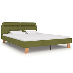 Avis Maison Chic Lit adulte - Cadre de lit avec LED,Structure du lit Contemporain Vert Tissu 180 x 200 cm -MN82151